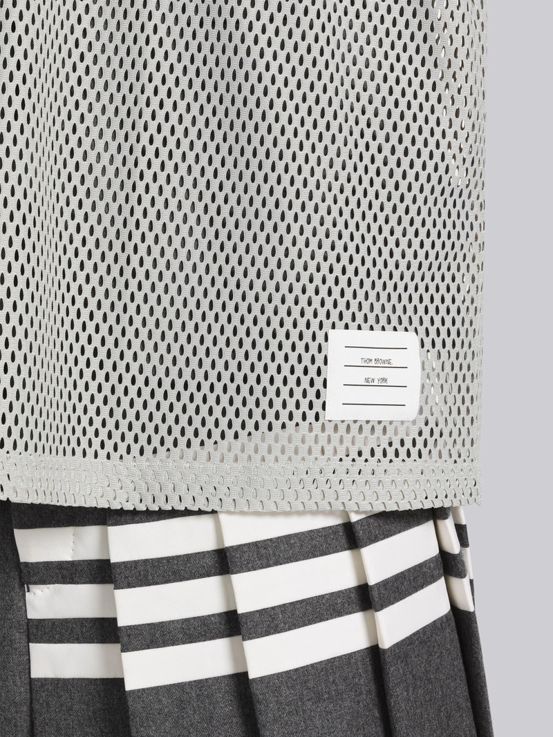 Medium Grey Heavy Athletic Mesh Football Jersey 4-Bar Tee 5