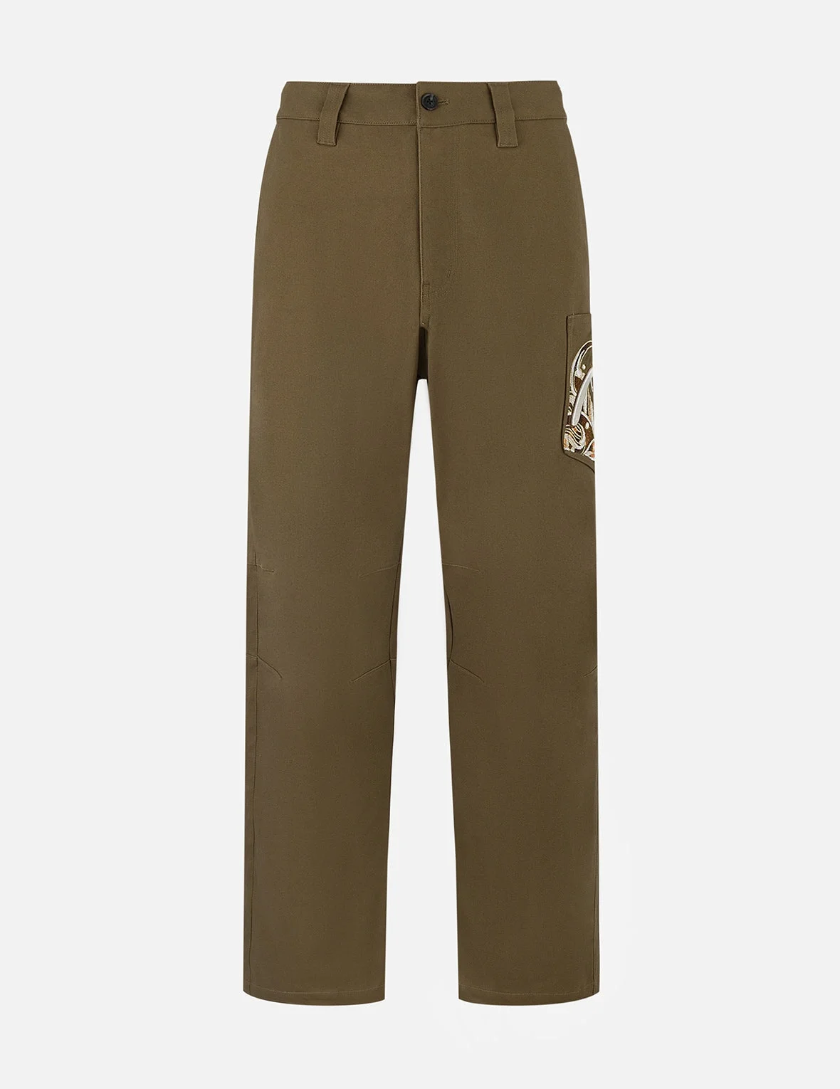 Seagull and Logo Embroidery Relax Fit Woven Pants - 1