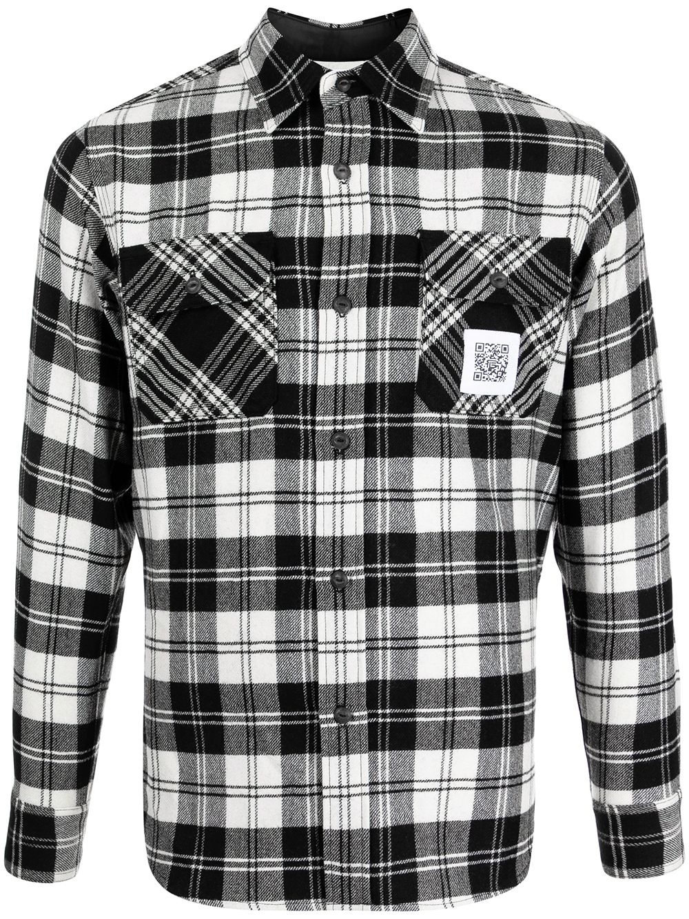 pleated flannel shirt - 1