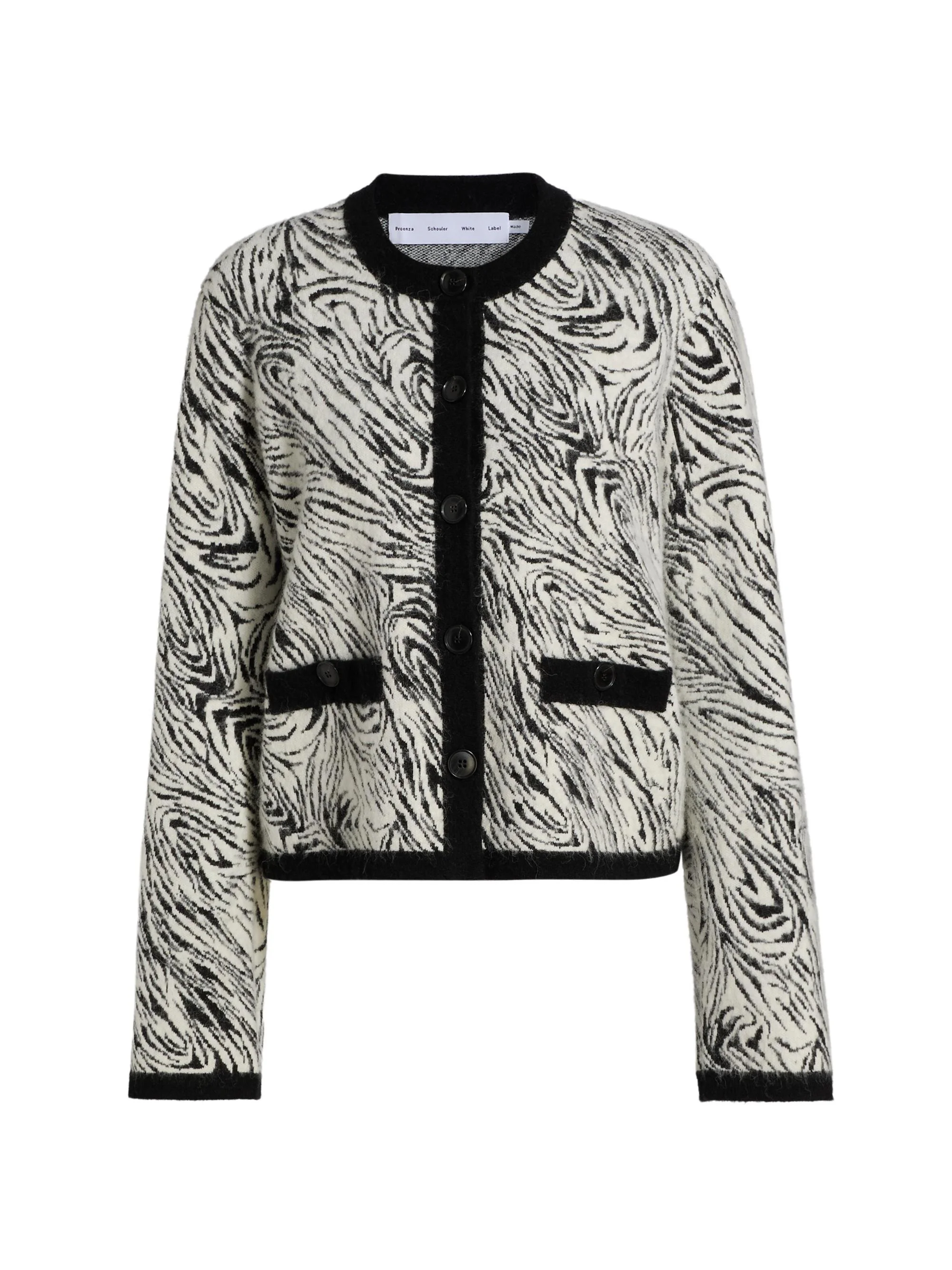 Women's Amina Jacquard Jacket - Black White Zebra - 1