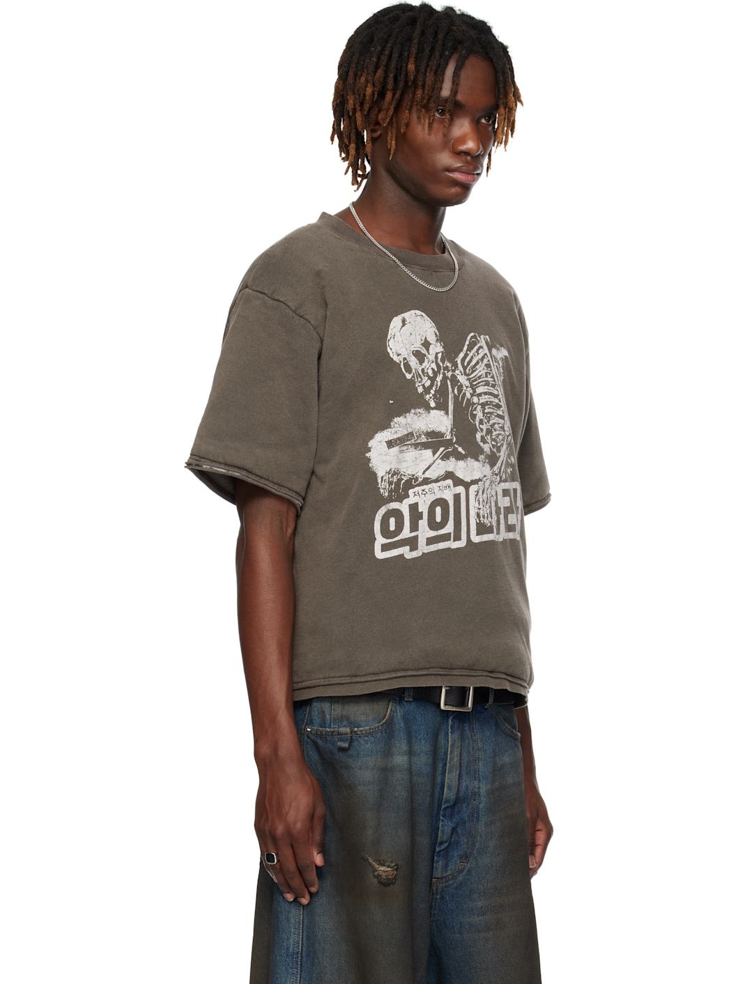 Gray Wadded T-shirt - 2