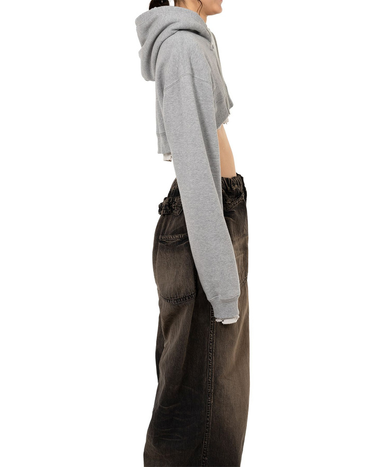Layered Cropped Zip-up Hoodie 12