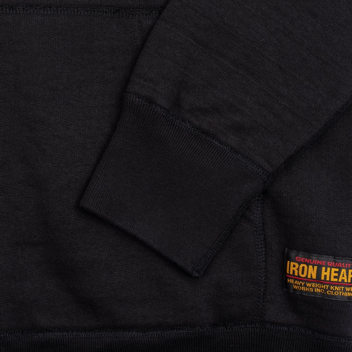 IHSW-66-BLK Printed 14oz Ultra Heavyweight Loopwheel Cotton Zippered Hoodie - Black - 11