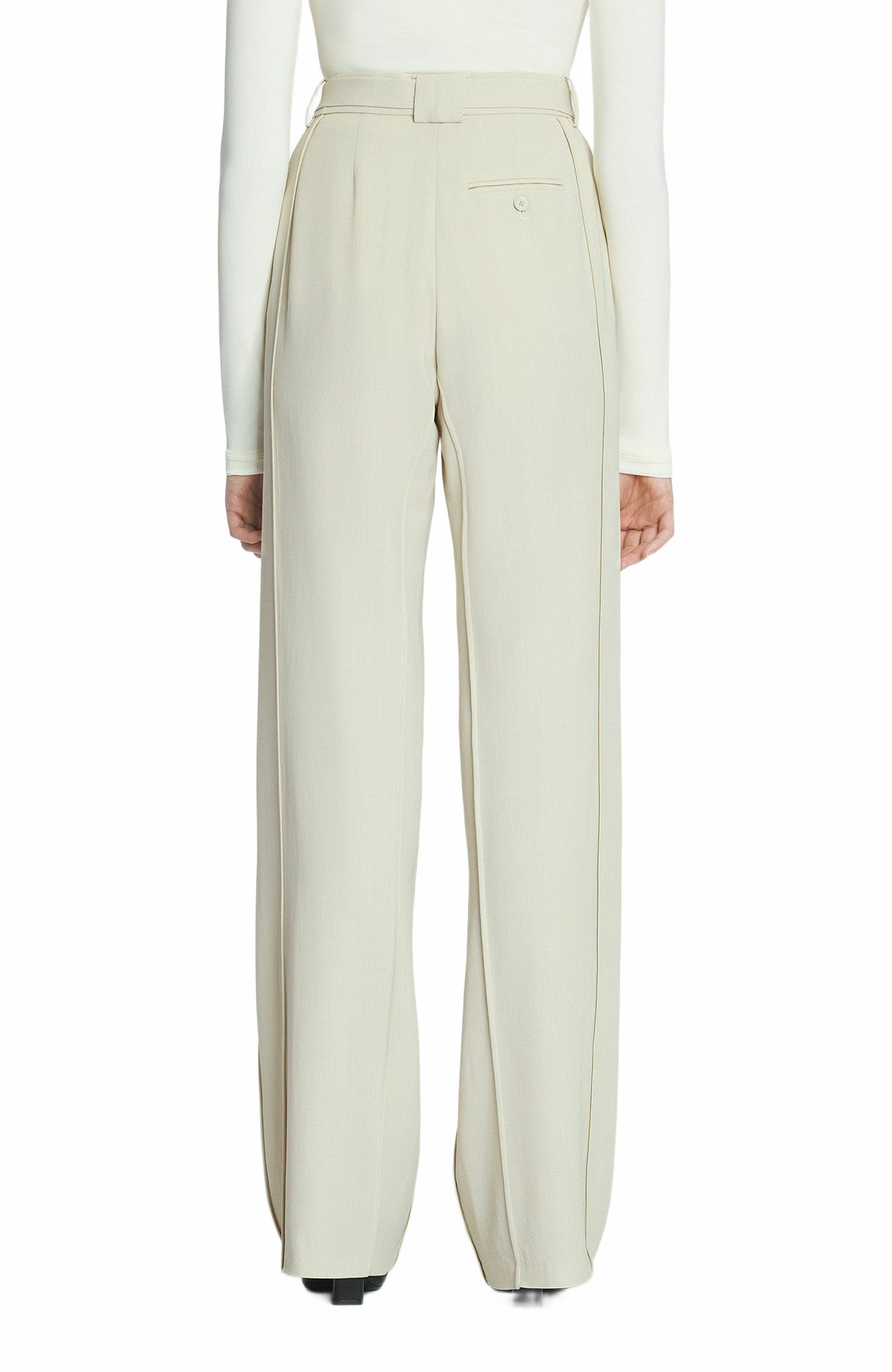 Lanvin Tailored Wool-Blend Pants in Mastic at Nordstrom - 3