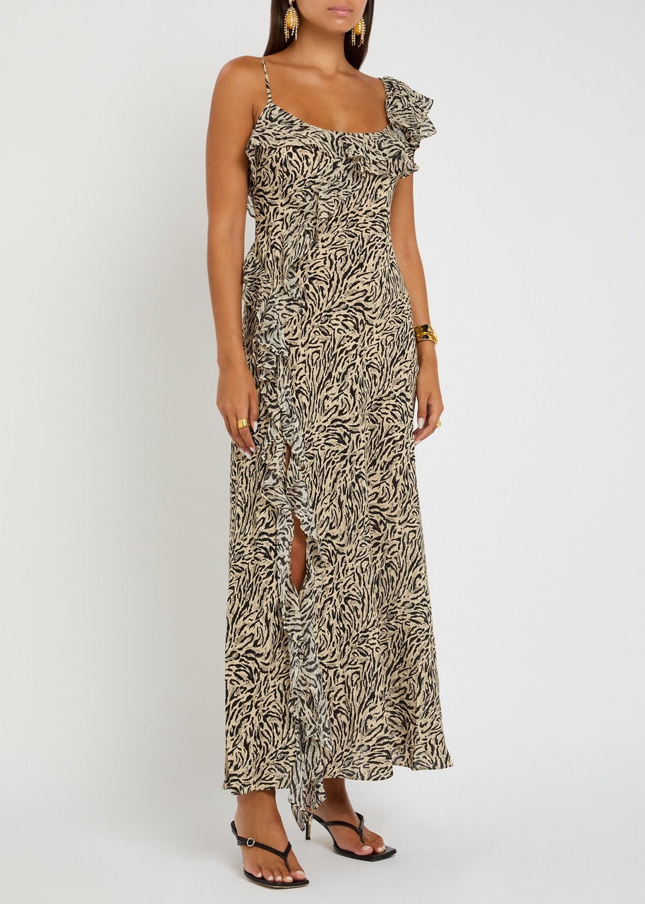 Rixo Ester Leopard-print Silk-crepe Maxi Dress - 2