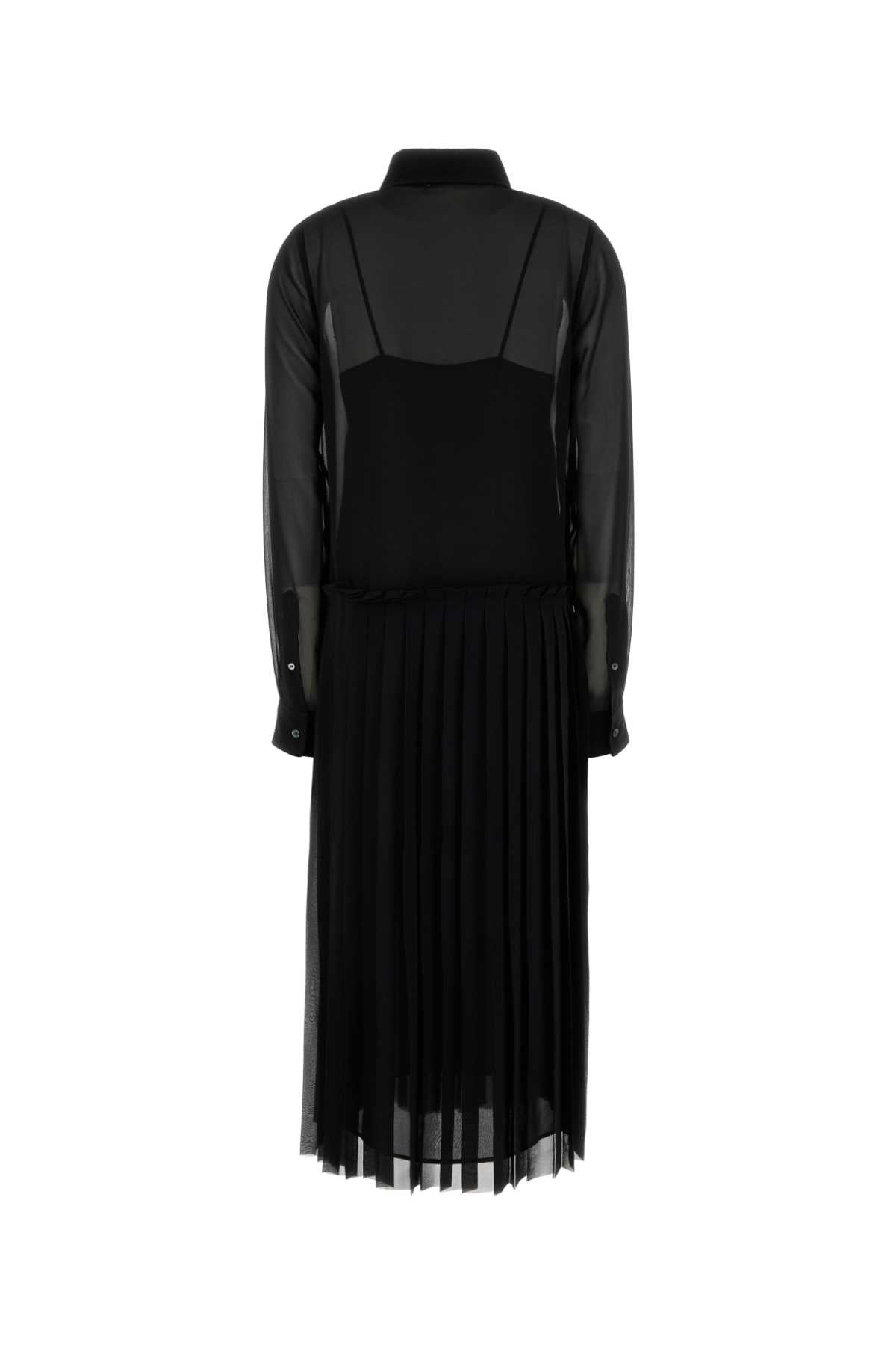 Ami Women Black Polyester Shirt Dress - 2