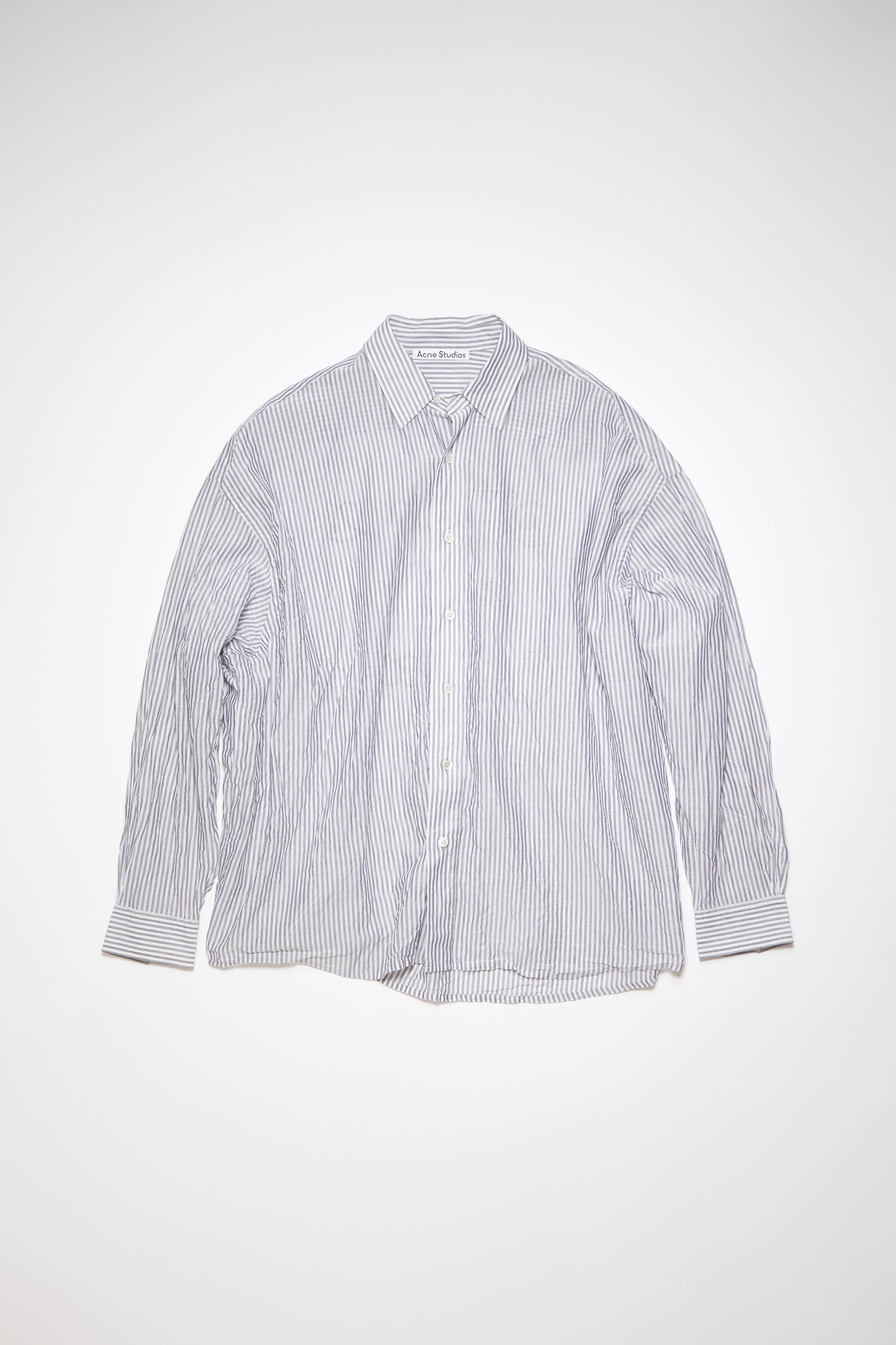 Stripe button-up shirt - Grey/white - 6