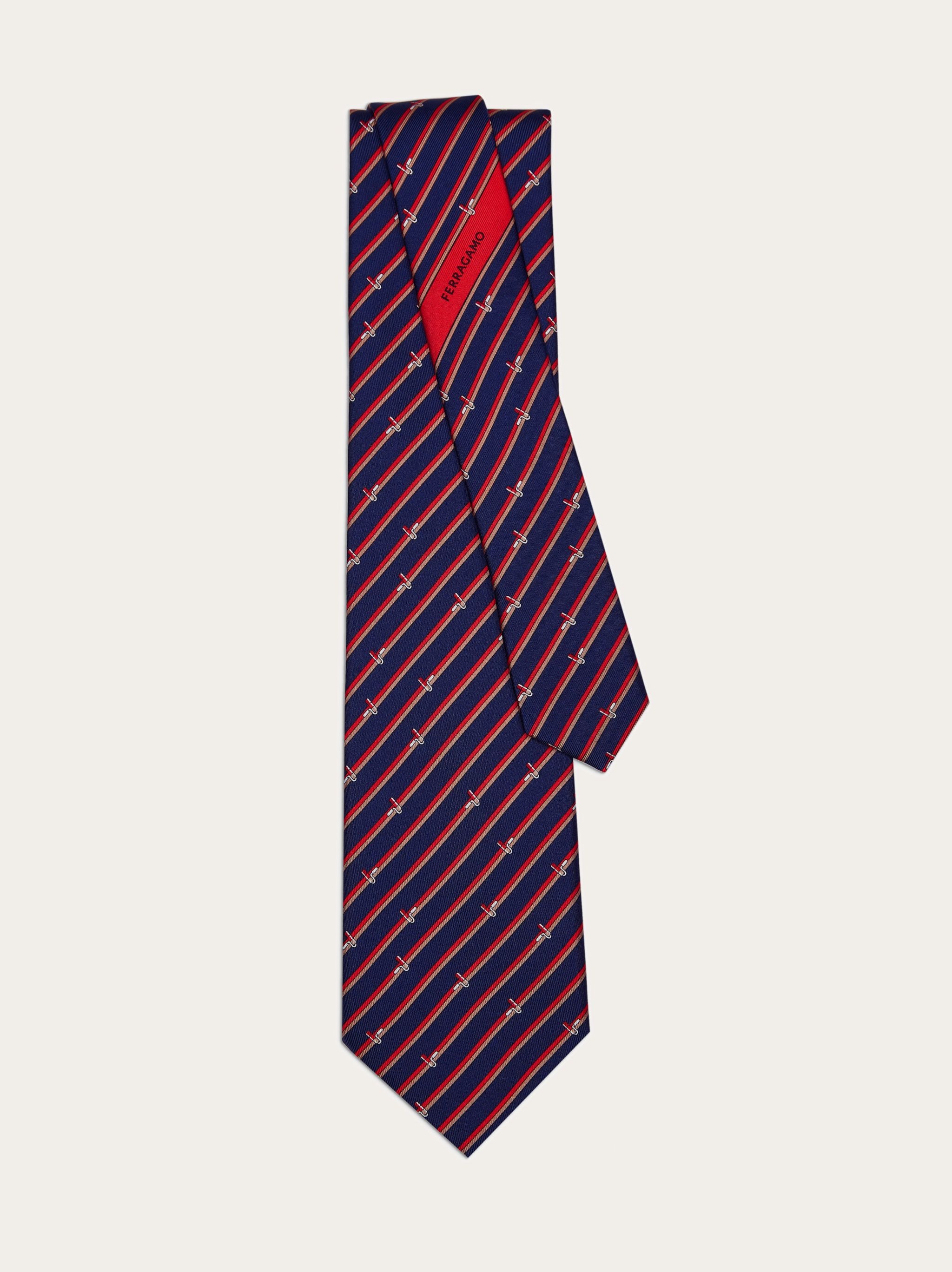 Tonal print silk tie - 3