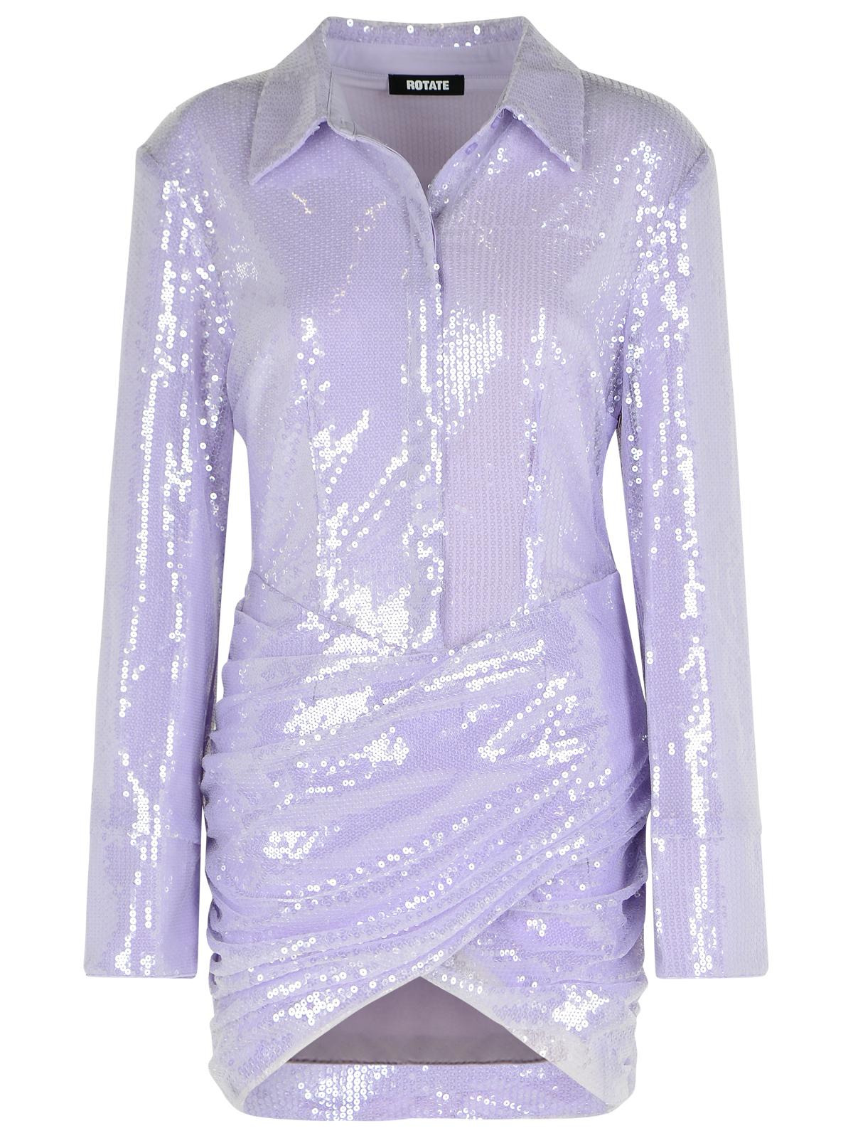 Rotate Misty Lilac Polyester Sequined Mini Dress Women - 1