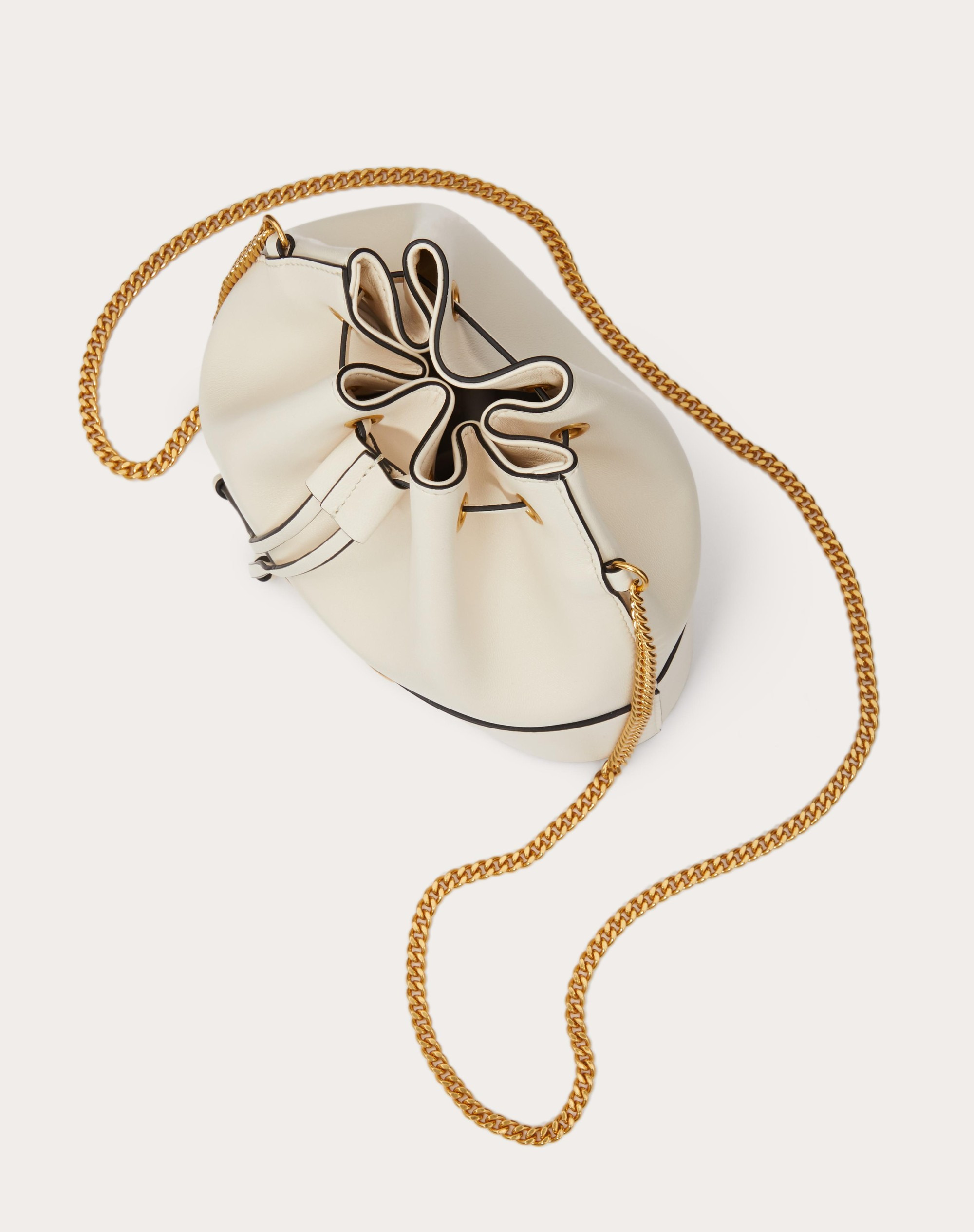 MINI BUCKET BAG IN NAPPA WITH VLOGO SIGNATURE CHAIN - 5