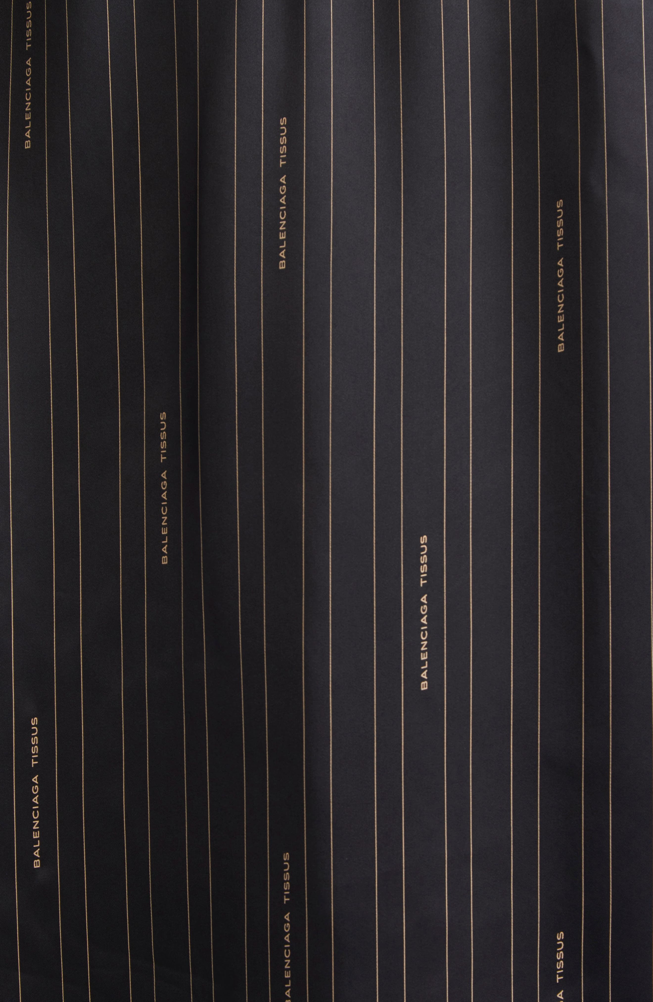 Balenciaga Logo Stripe Cocoon Button-Down Shirt in 1264 Black/Camel at Nordstrom - 7