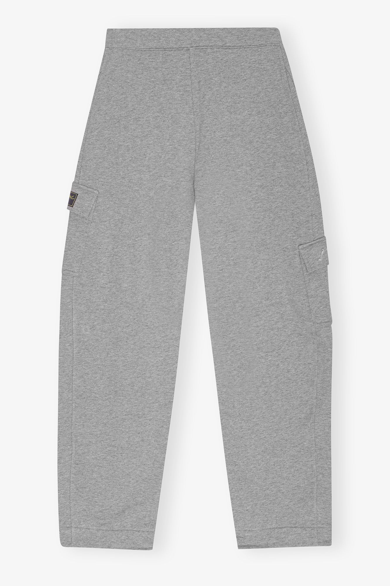 GREY HEAVY TERRY CURVED PANTS - 8