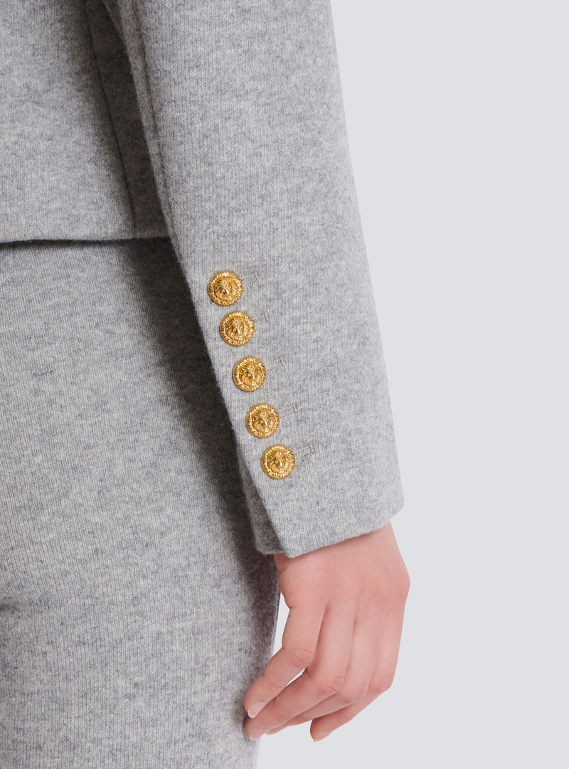 Cotton knit 6-button jacket 6