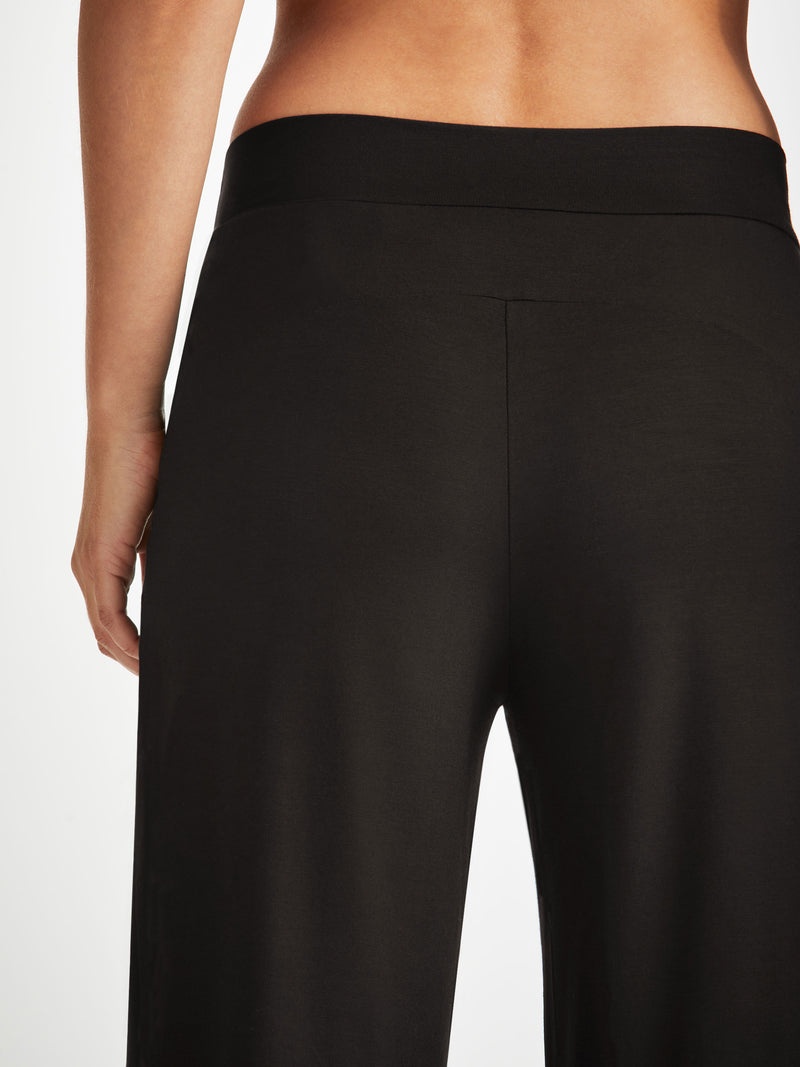 Women's Lounge Trousers Basel Micro Modal Stretch Black - 6