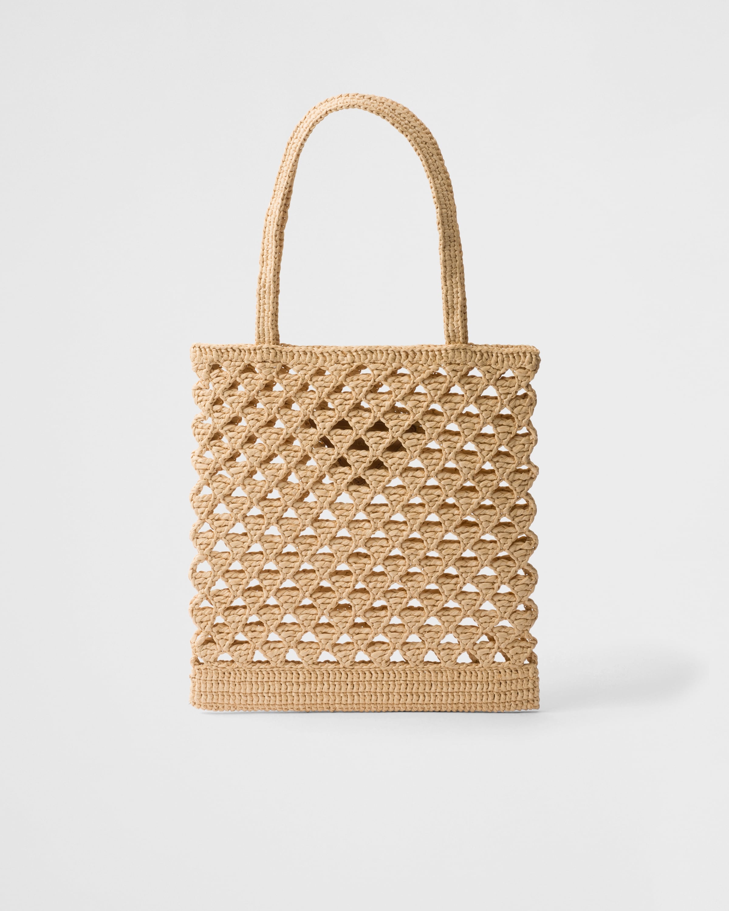 Woven fabric crochet tote bag - 3