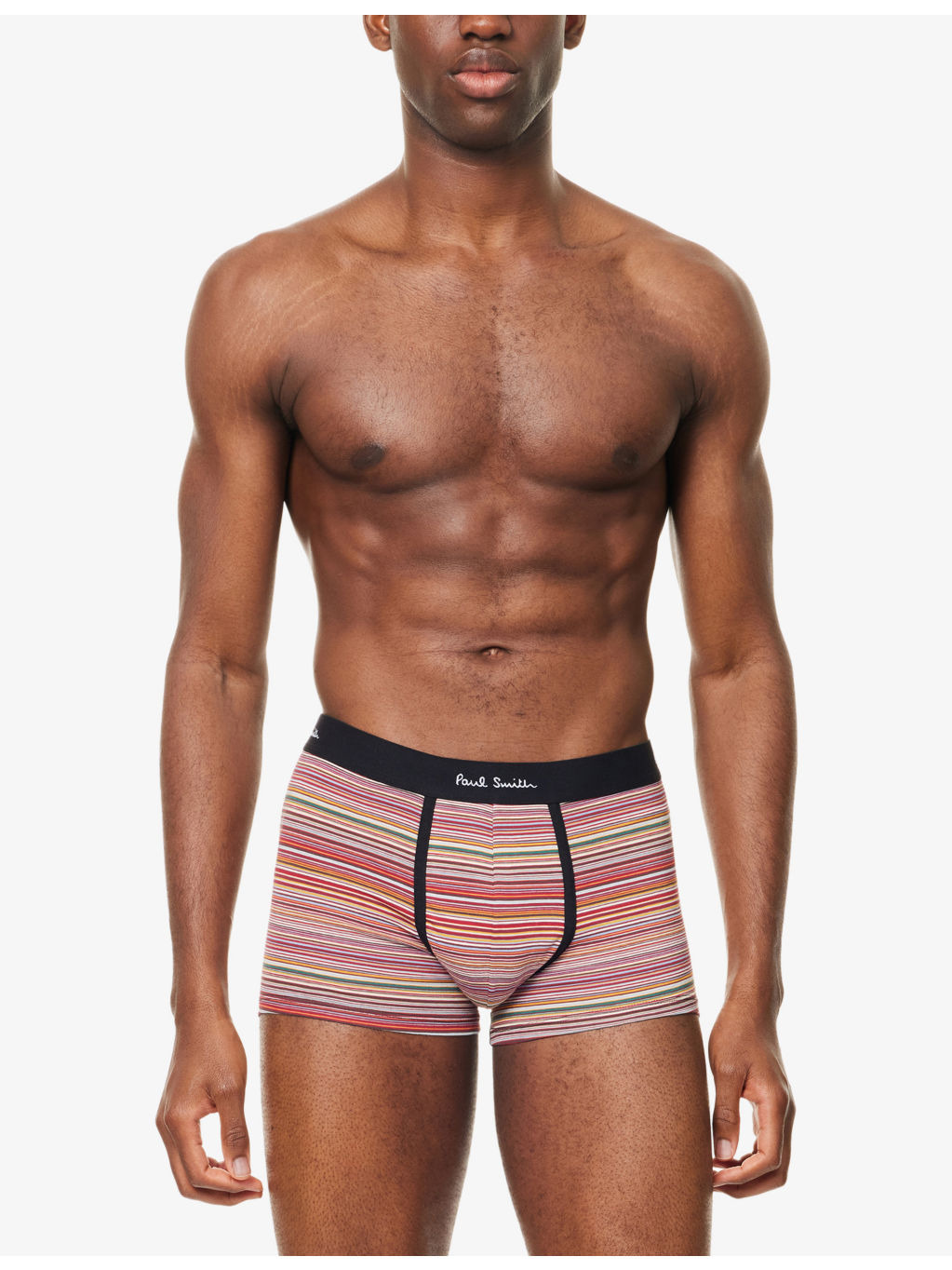 Striped Logo-Waistband Pack Of Five Cotton-Jersey Trunks - 2