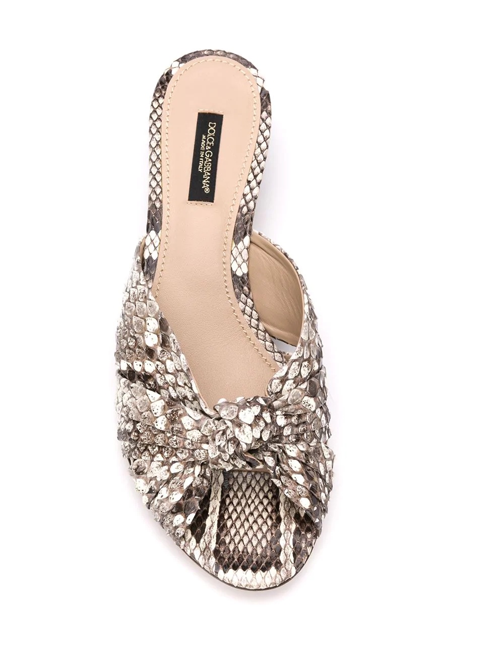 snakeskin effect mules - 4