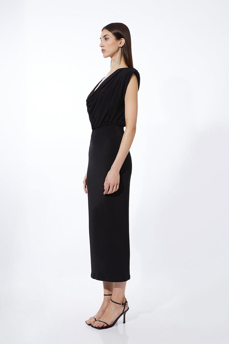 Cowl Neck Jersey Maxi Dress 3