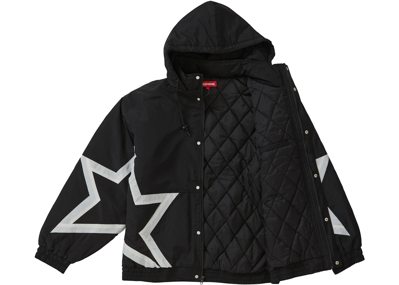 Supreme Stars Puffy Jacket Black - 2
