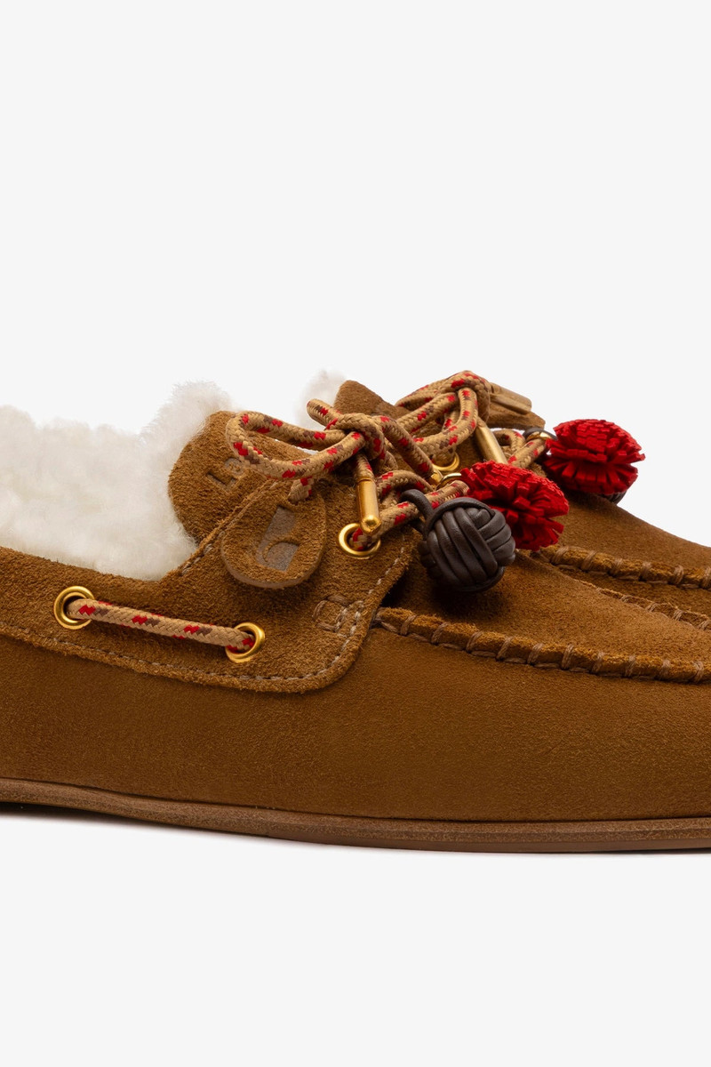 Cyprus Shearling In Russet Suede 4