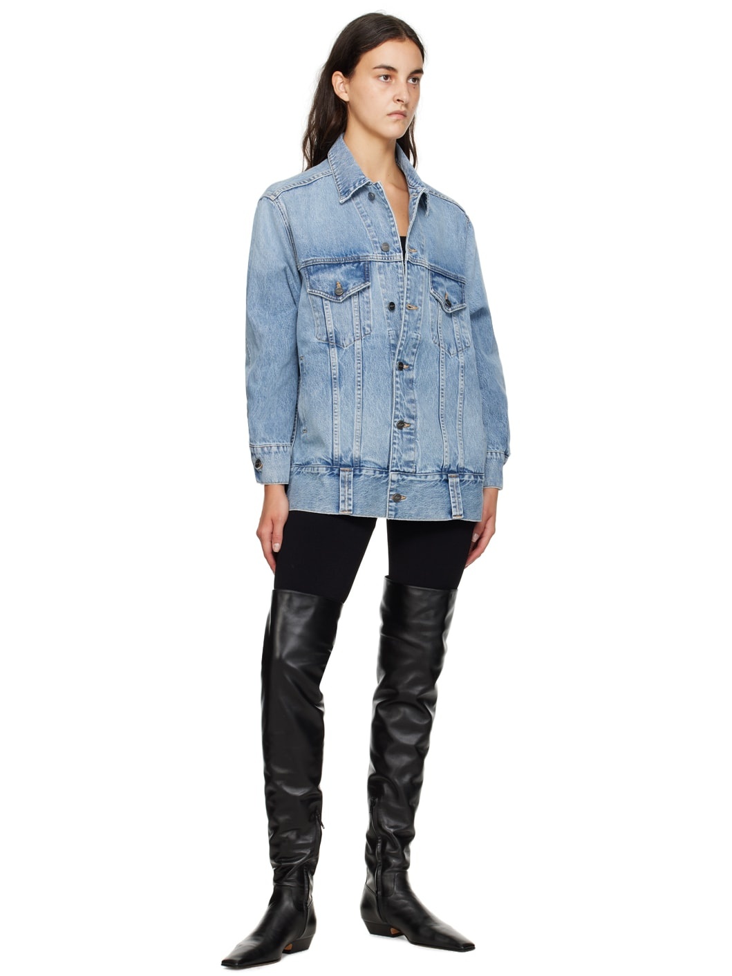 Black 'The Marfa Over-The-Knee Flat' Boots - 5