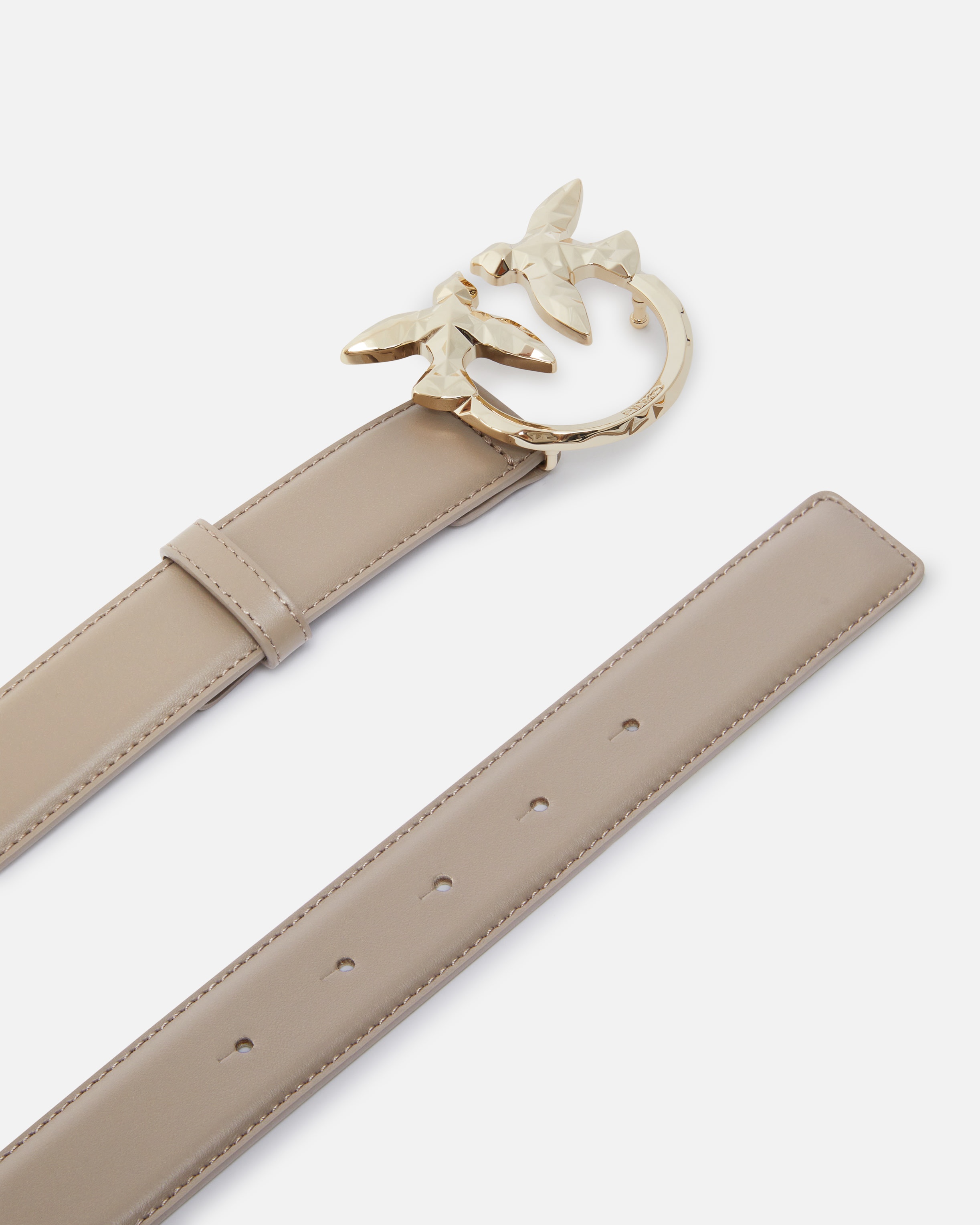 3CM LEATHER BELT WITH BIRD BUCKLE PINKO GALLERIA. - 3
