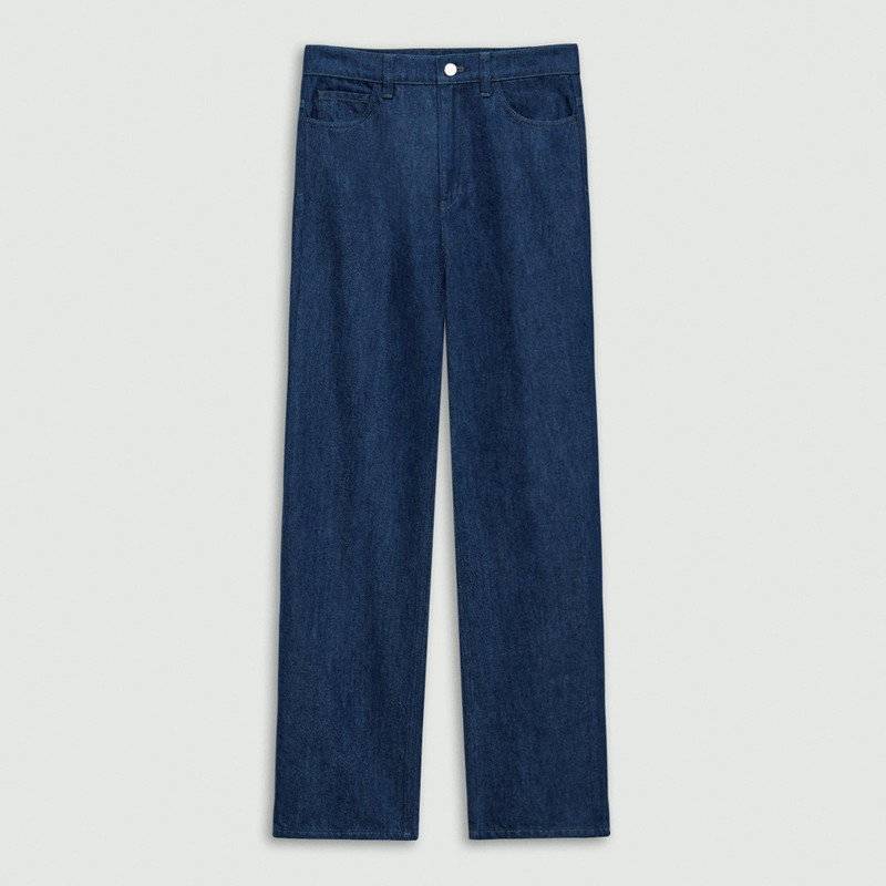 High-Waisted Straight Pant in Relaxed Denim 1