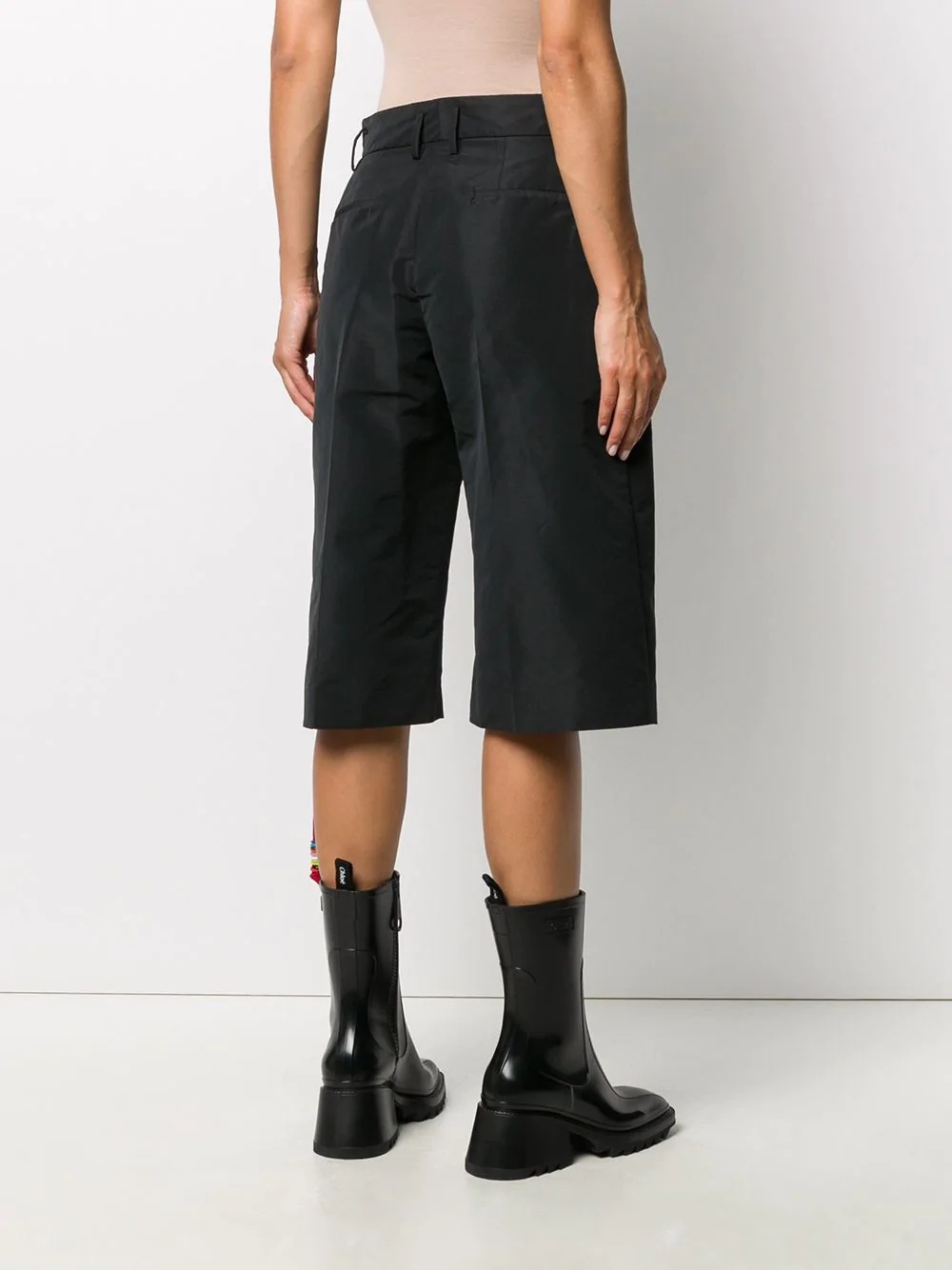 contrasting side-zip bermuda shorts - 4