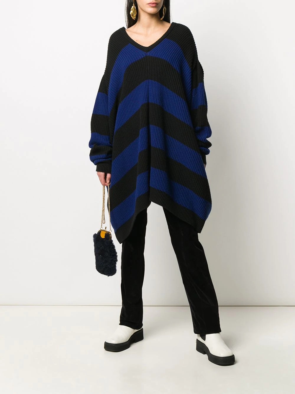 striped oversized jumper - 2