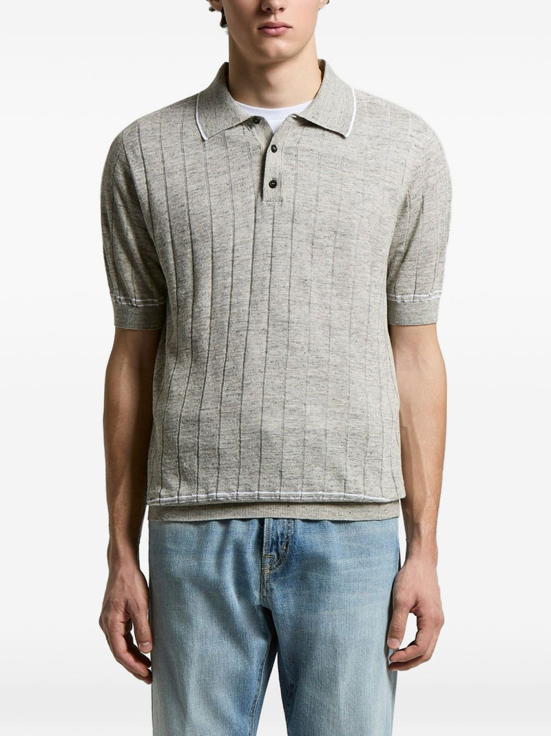 ribbed-trim polo 1