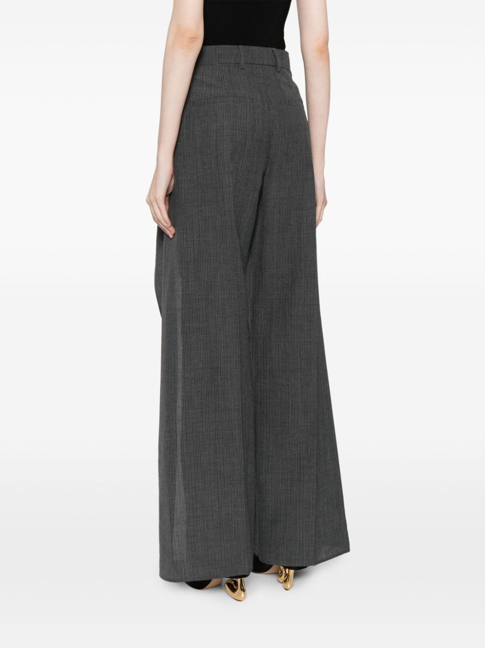 layered virgin wool trousers - 4