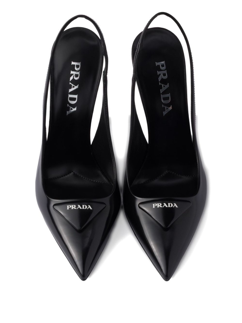 100mm slingback logo pumps - 4