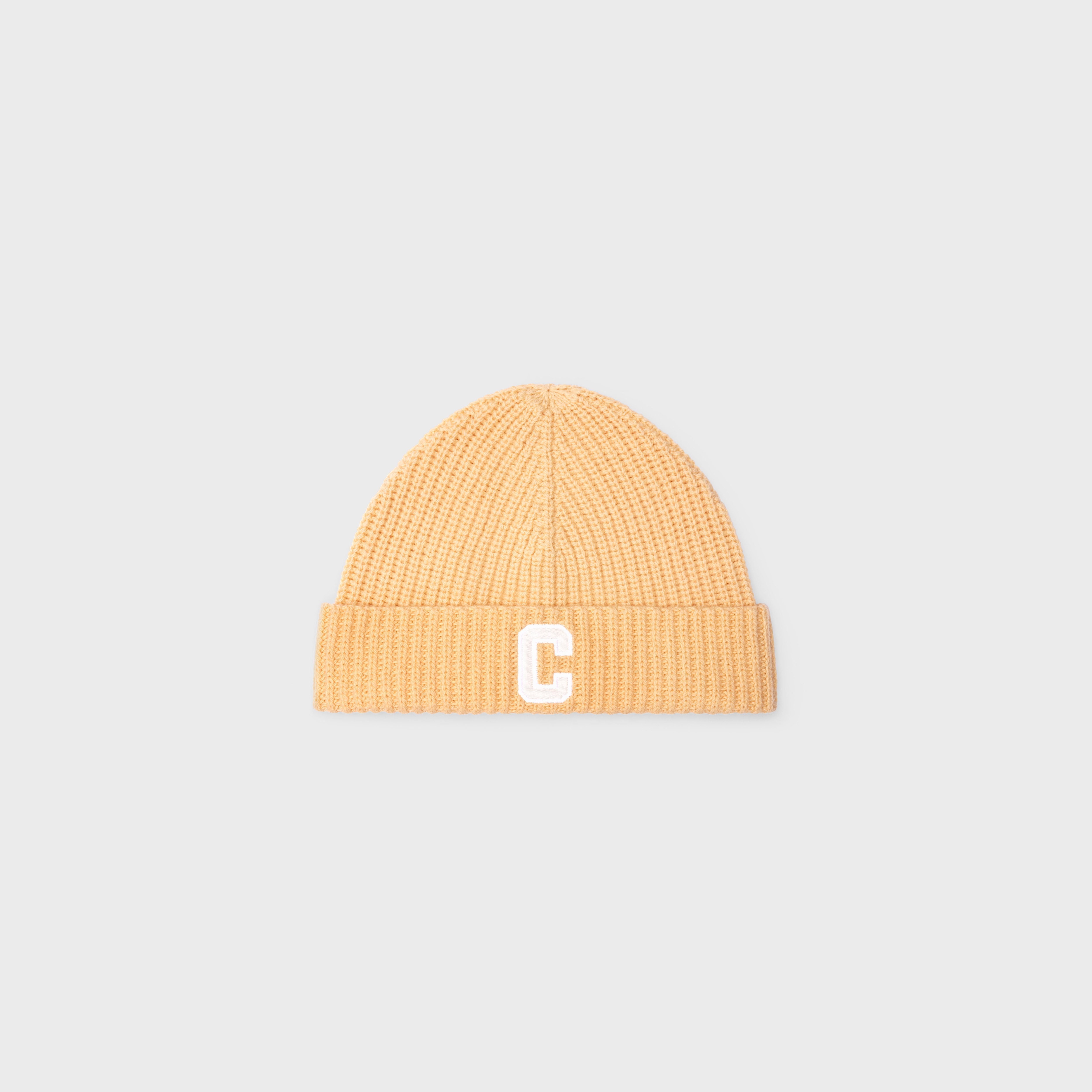 CASHMERE/WOOL BEANIE WITH INITIAL - 1