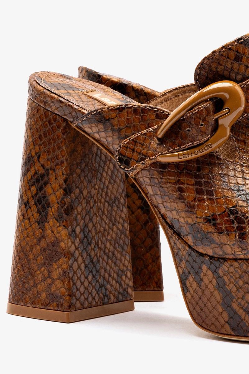 Dolly Verona Clog In Oud Python Embossed Leather 4