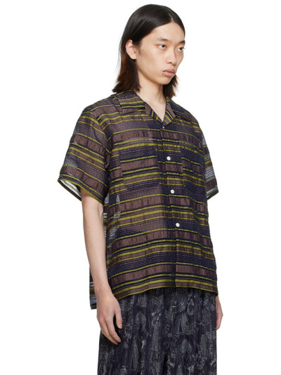 NEEDLES Navy & Brown One-Up Shirt outlook