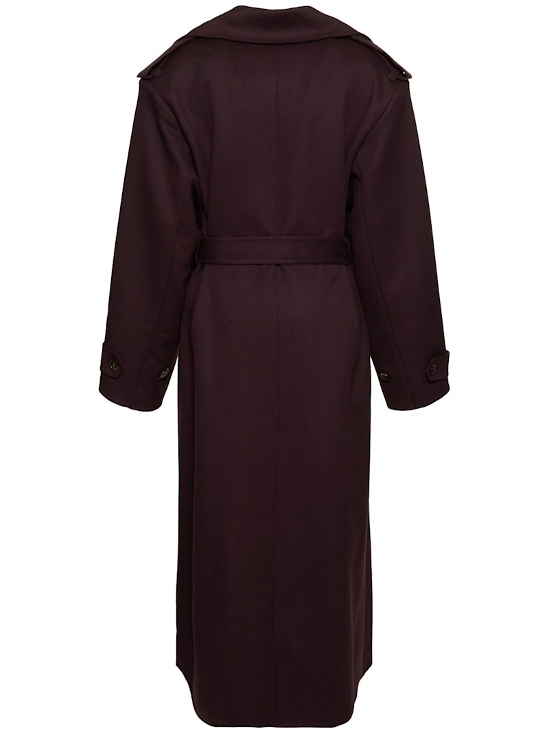 Wool long trench coat - 3