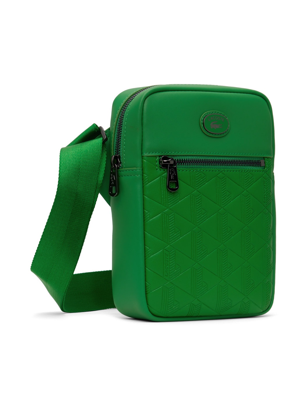 Green Leather Monogram Vertical Bag - 2
