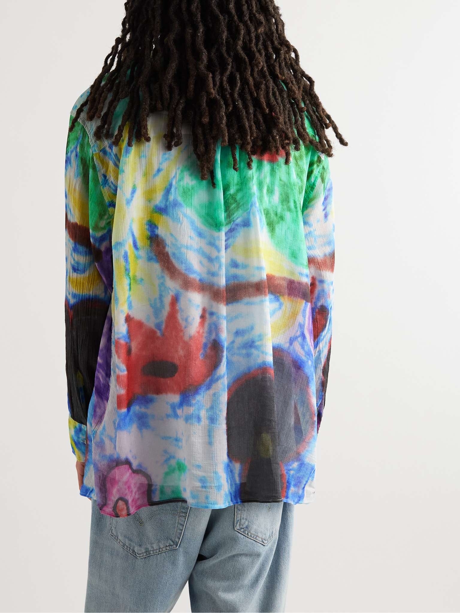 Printed Crinkled Cotton-Blend Voile Shirt - 4