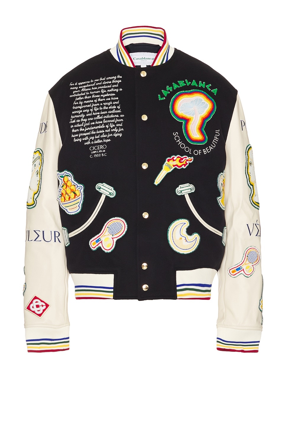 Patchwork Bomber Jacket - 2