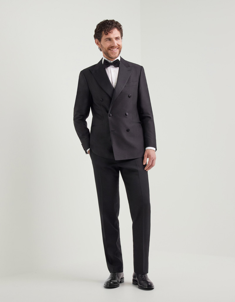 Canali BLACK WOOL AND SILK TUXEDO JACKET outlook
