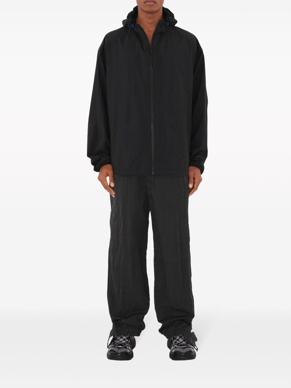 crinkled-finish straight-leg trousers - 2