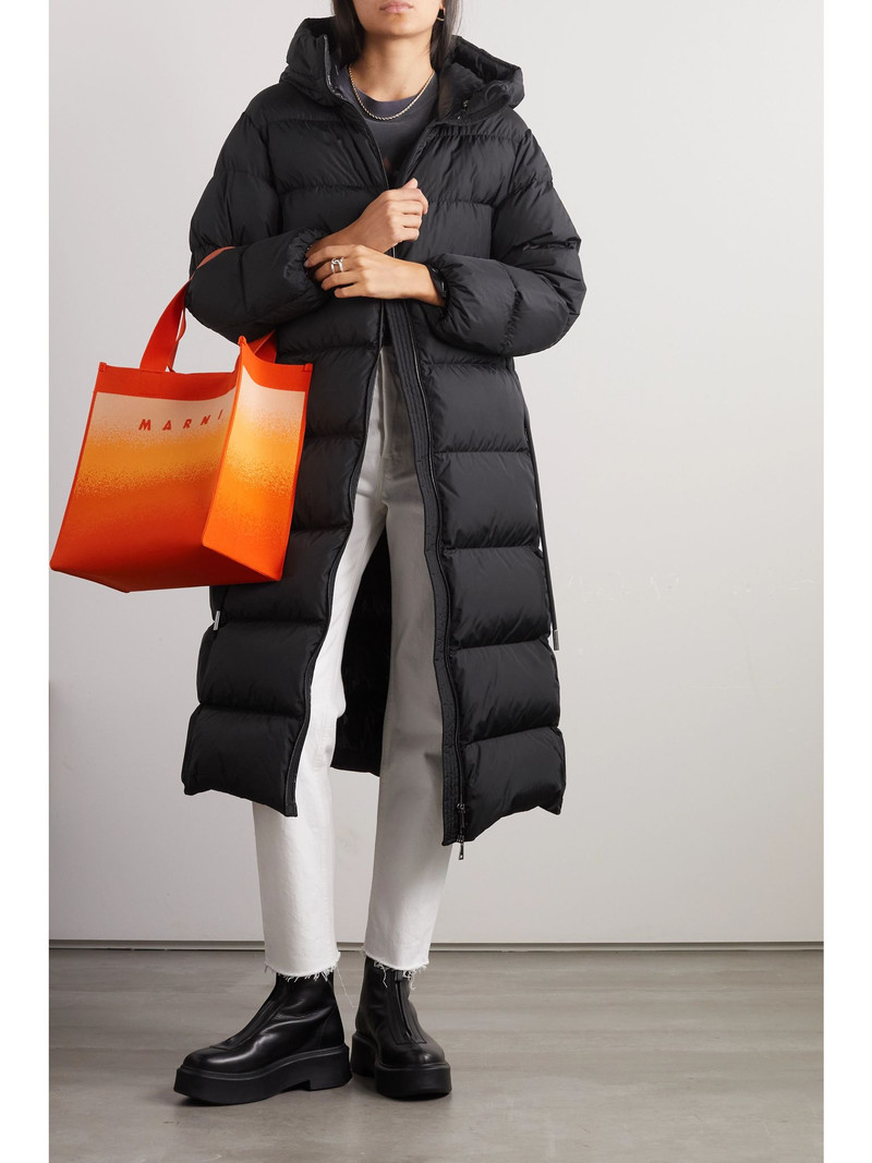 Moncler Bondree quilted shell down hooded coat Black outlook
