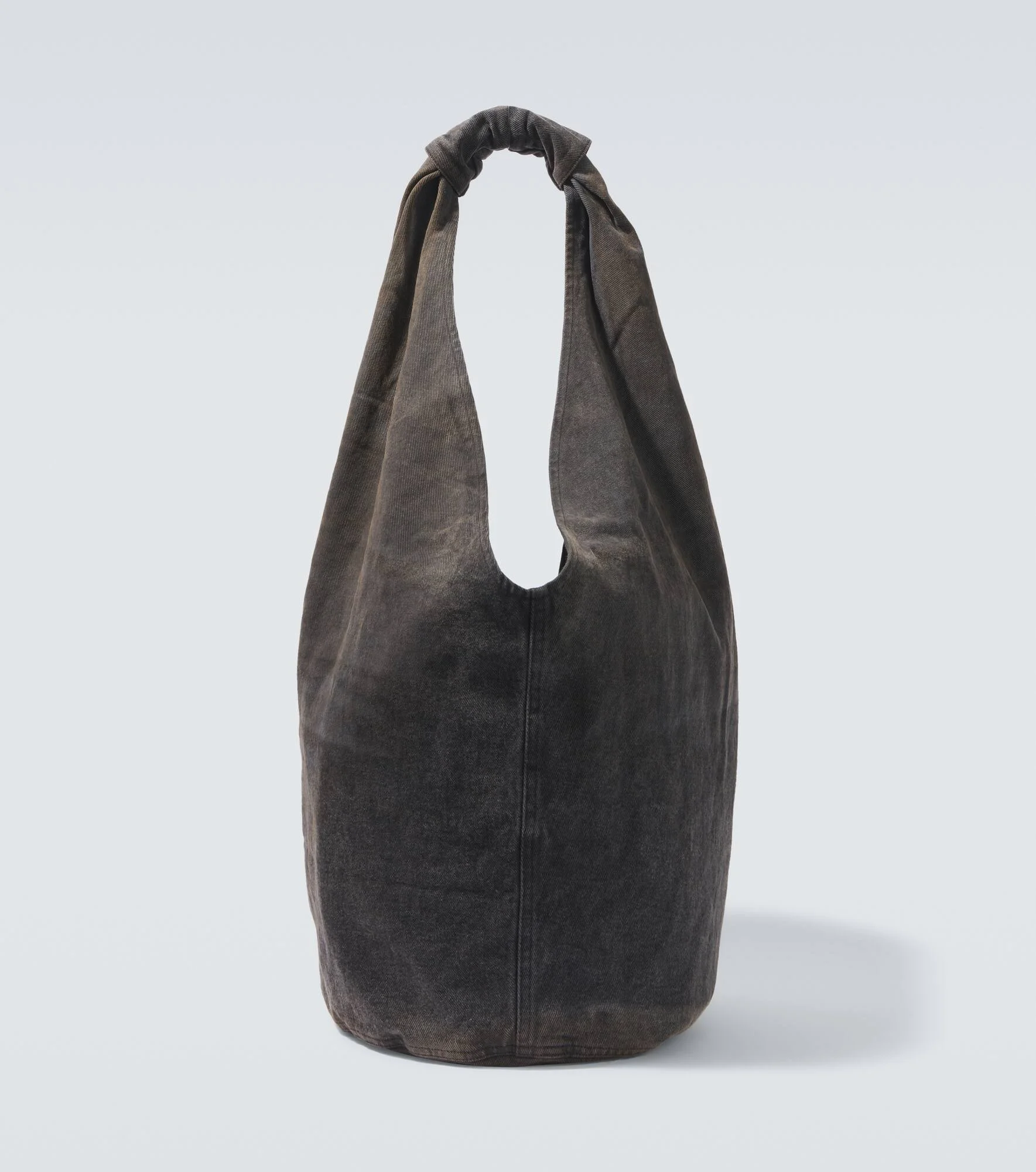 Drip denim shoulder bag - 1