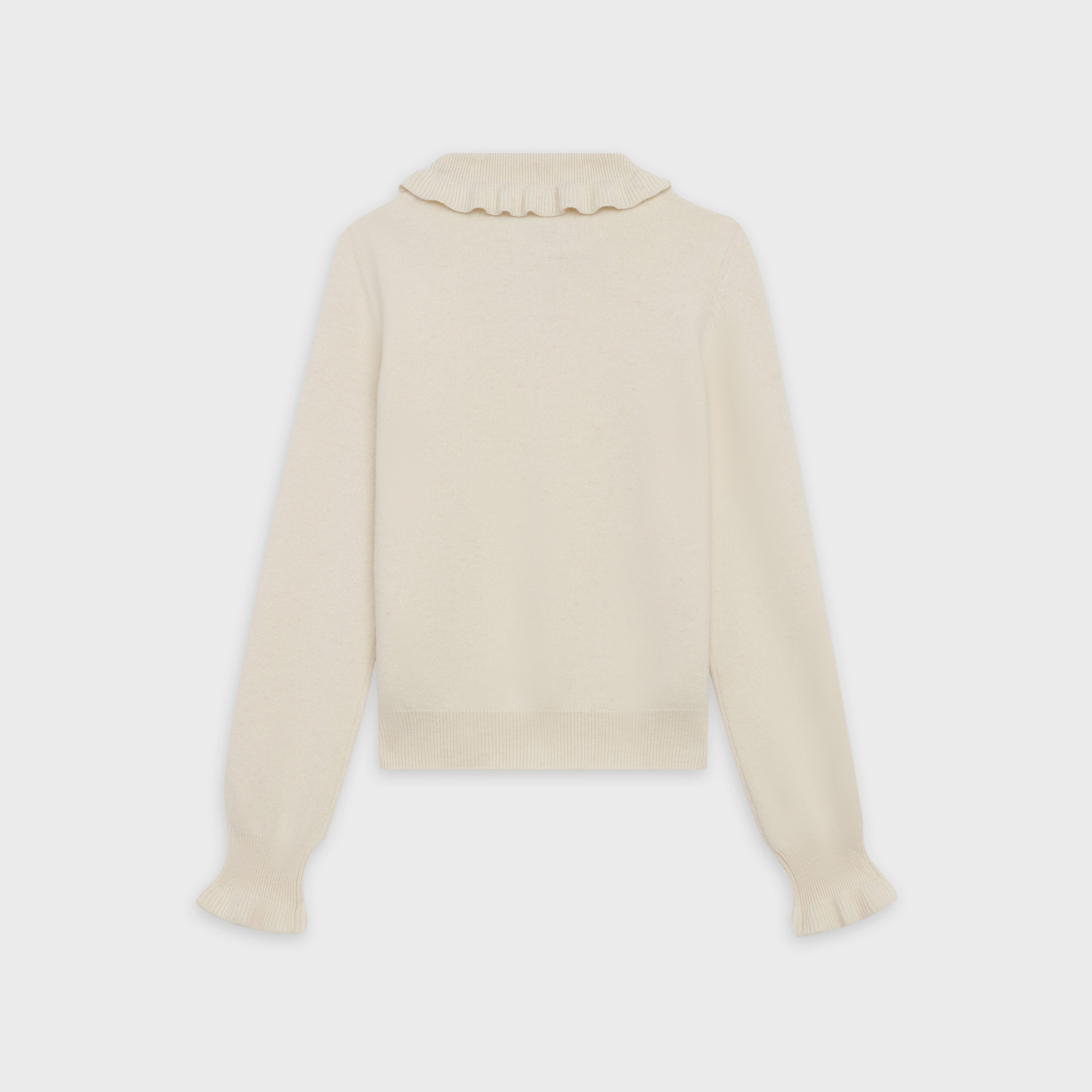 FRILLED POLO-NECK SWEATER IN WOOL AND ANGORA - 2