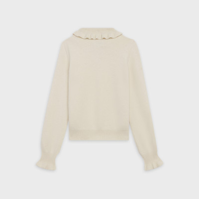 CELINE FRILLED POLO-NECK SWEATER IN WOOL AND ANGORA outlook