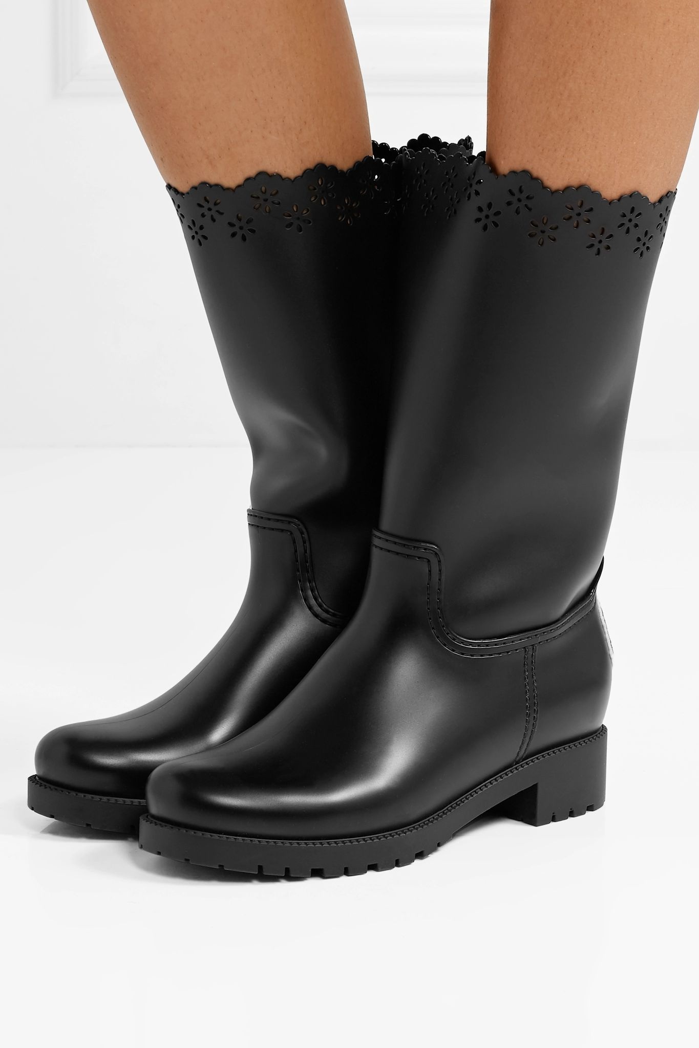 + Simone Rocha laser-cut rubber boots  - 2