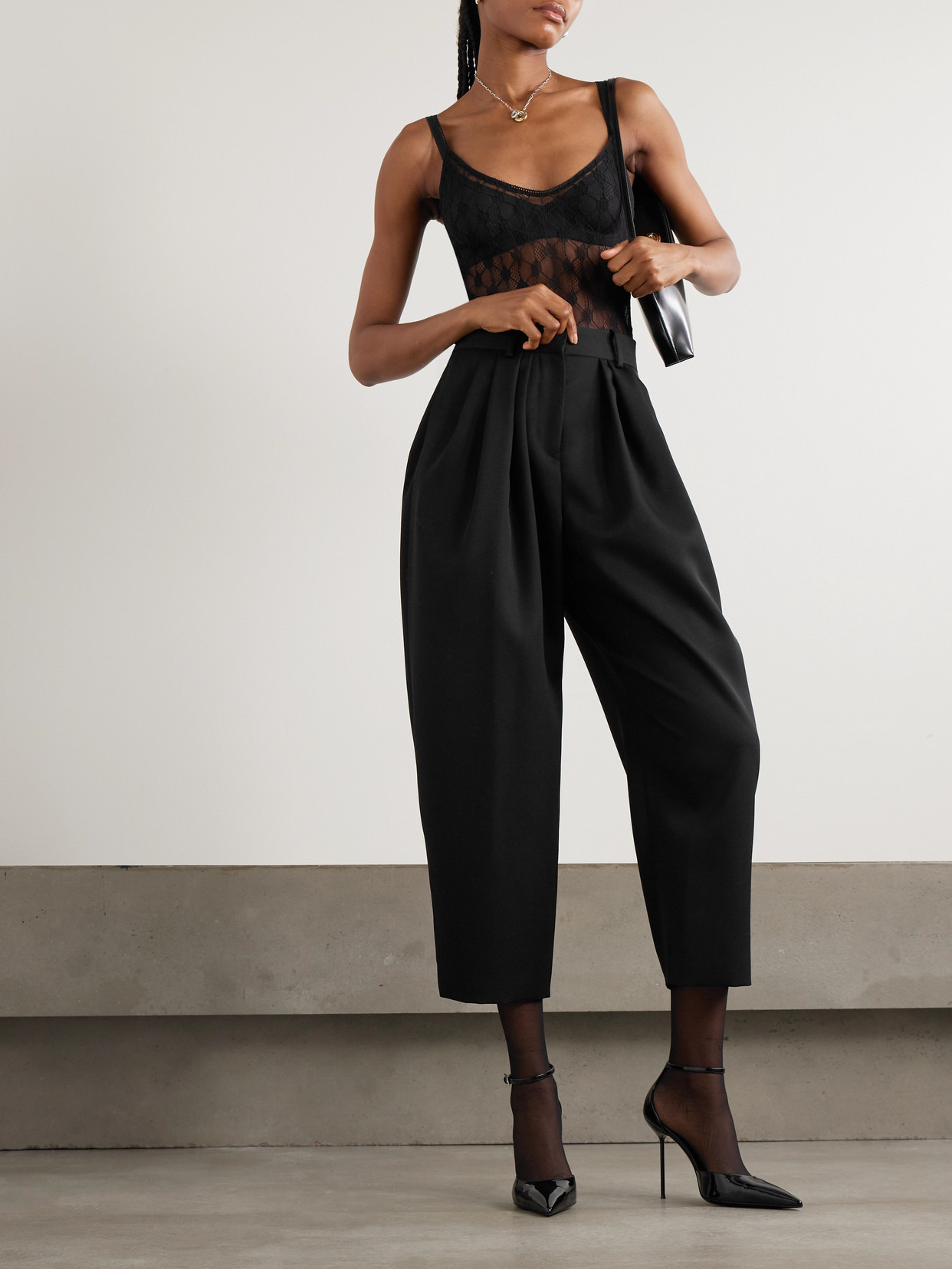 Janice Pleated Wool-twill Tapered Pants - 2