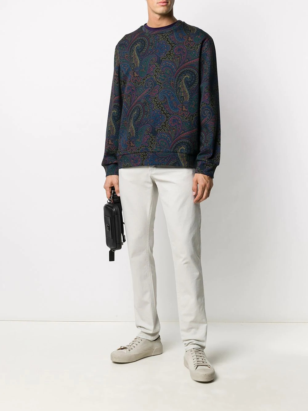 paisley print sweatshirt - 2