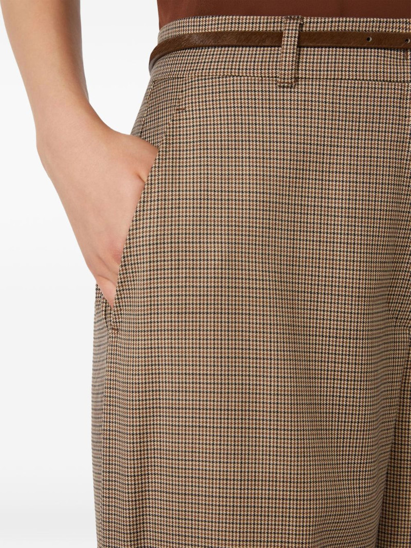 checked belted tailored trousers 4