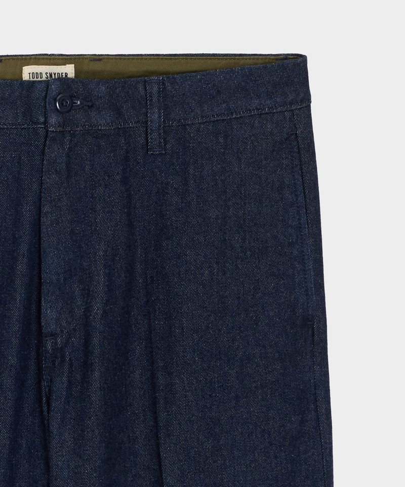 Relaxed Creased Denim Chino in Indigo 6